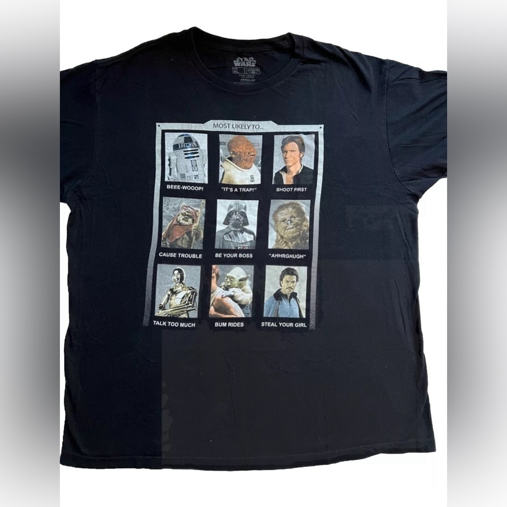 Star Wars Black Most Likely to...T-Shirt Cotton XL Collectible Empire Straightes - Picture 2 of 4
